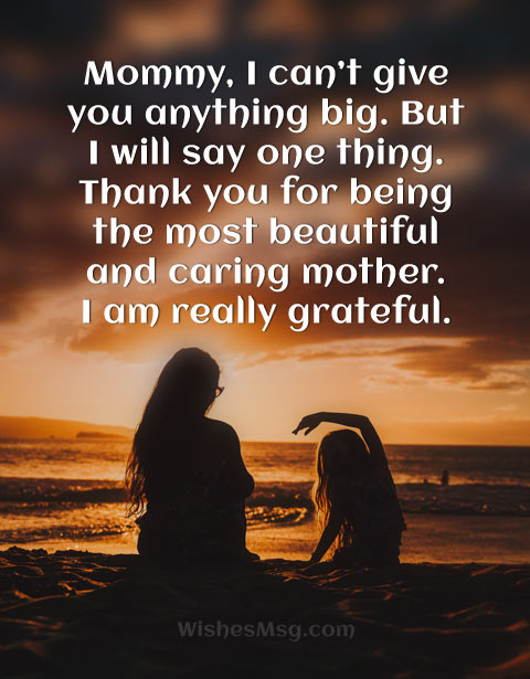 Thank You Message For Mom Sweet Thank You Mom Quotes Ultra Wishes