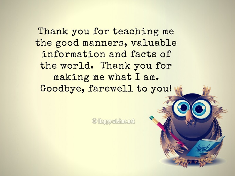 Farewell Quotes For Teacher – Goodbye Wishes » Ultra Wishes