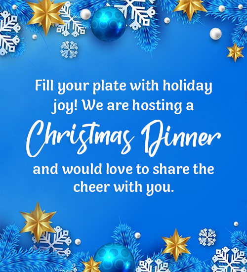 christmas dinner invitation message
