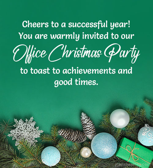 office christmas party invitation message