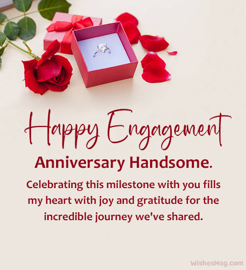 milestone engagement anniversary wishes to husband