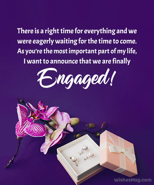 Engagement Announcement To Family