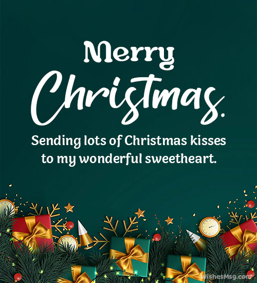 sending lots of christmas kisses