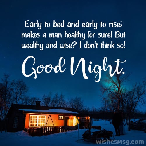 funny good night message for friend