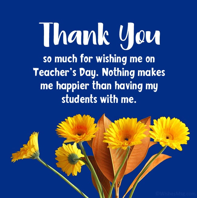 Thank You Message to Students for Teachers Day Wishes