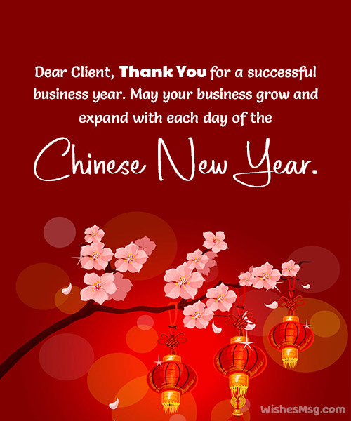 Chinese New Year Wishes For Business Client