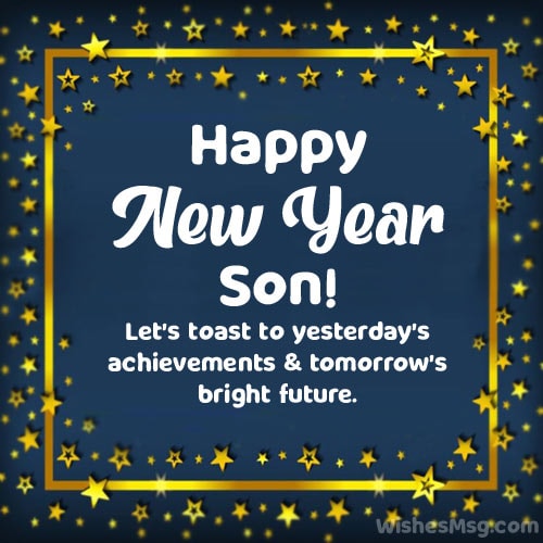 New Year Wishes for Son from Dad