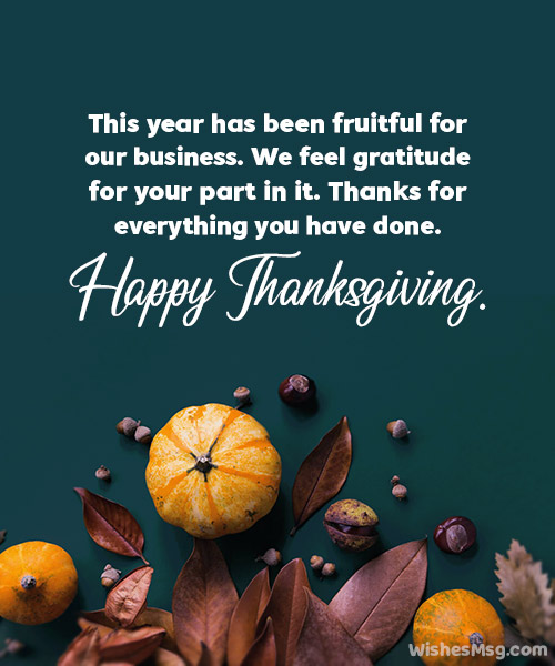 professional thanksgiving message