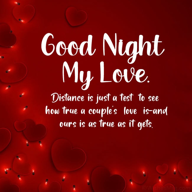 good night love message for my wife far away