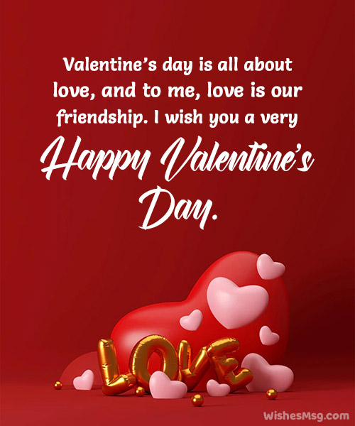 valentine message to a friend