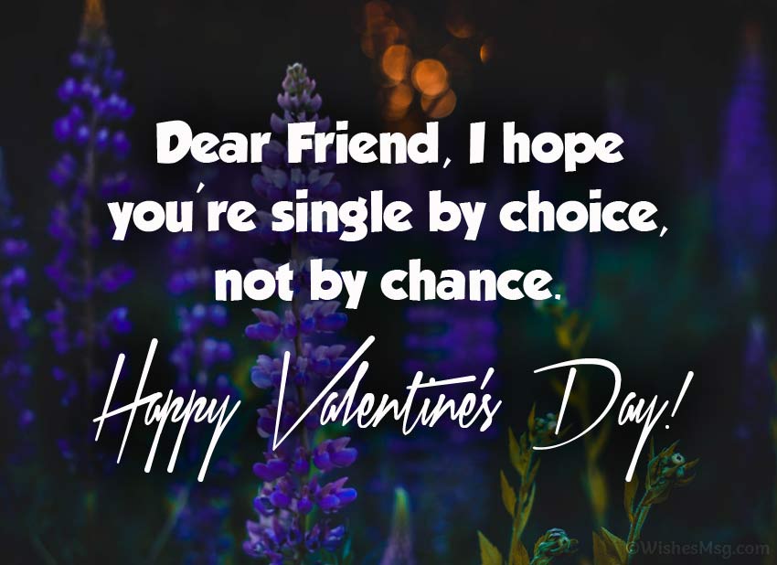 Funny Valentine Wishes for Single Friend