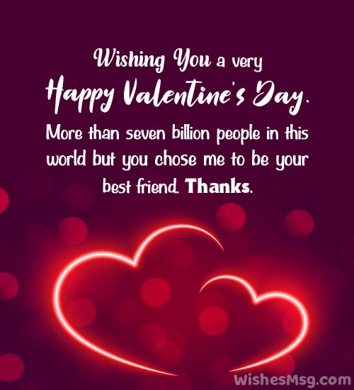 happy valentine friendship message