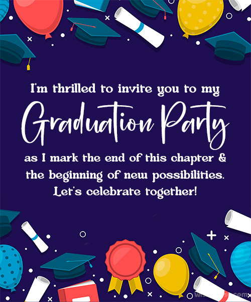 graduation invitation message