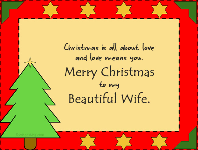 christmas message for wife