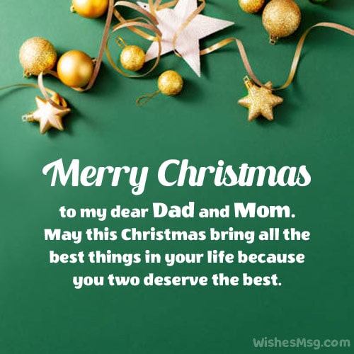 Merry Christmas Messages for Parents