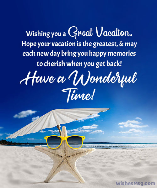 happy vacation wishes to boss