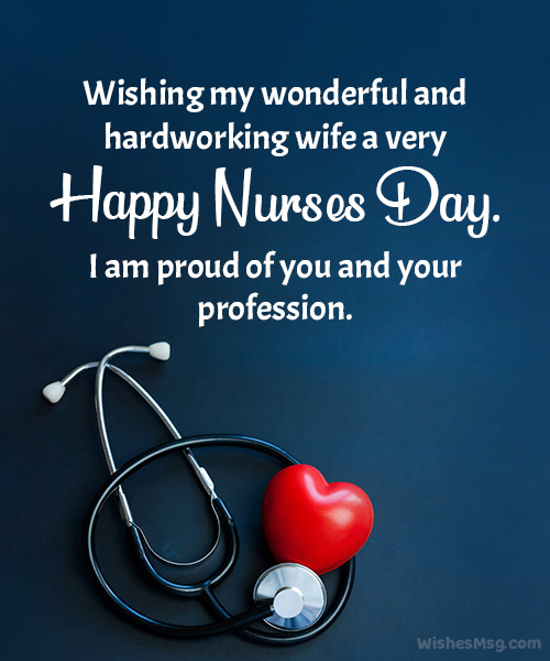 nurses day wishes to wife