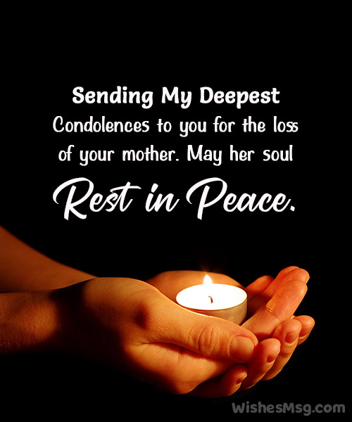 short condolence message on death of mother