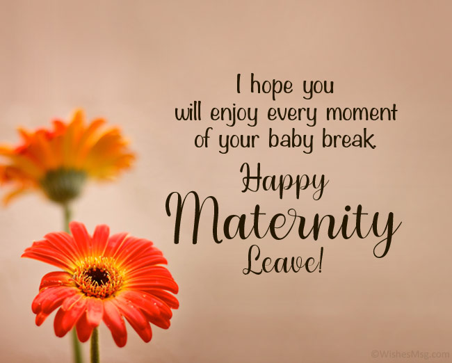 maternity leave farewell message