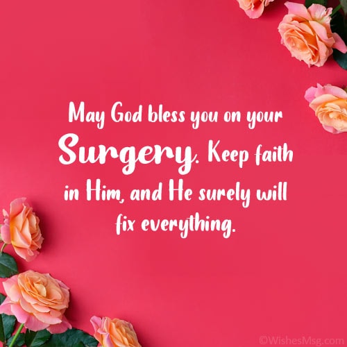 before surgery wishes and prayers