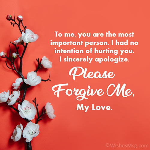 Forgiveness Messages for Lover