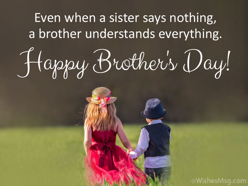 Best Wishes on Brothers Day From Sister