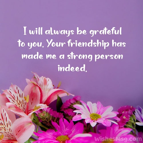 words to say thank you and appreciation to friend