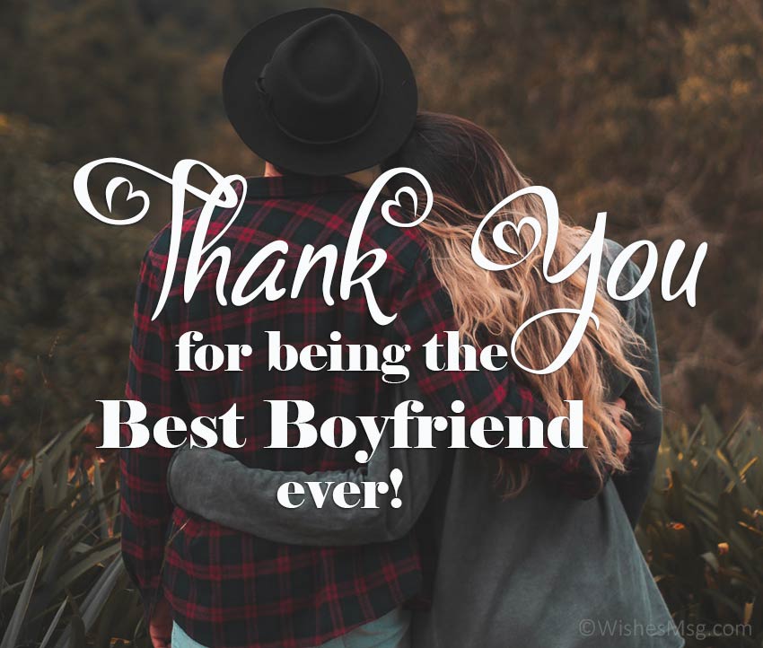 thank you message for boyfriend
