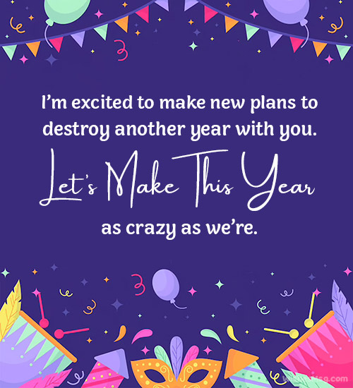 Funny New Year Message for Boyfriend