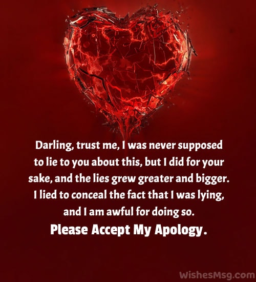 apology paragraphs for him