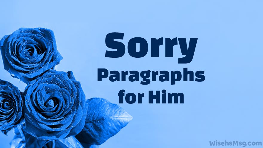 Apology and Sorry Paragraphs for Him