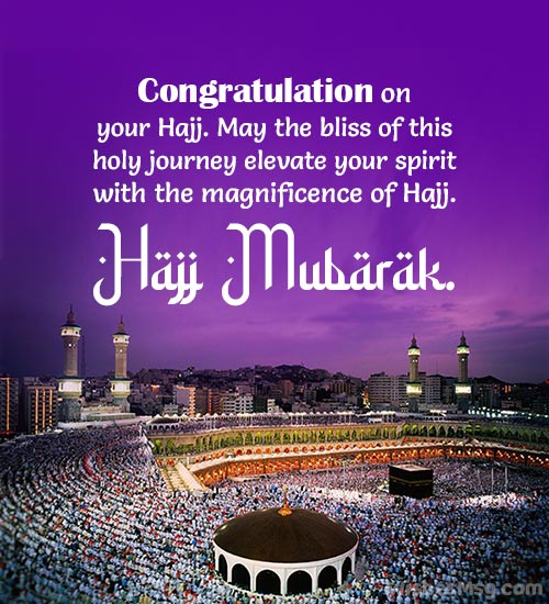 wishes for someone going to hajj