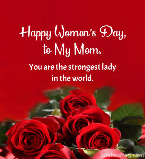 happy women's day to my mom