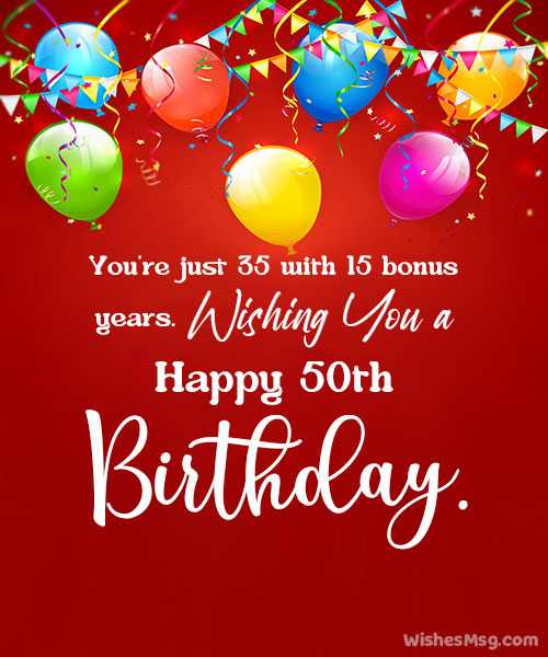 50th birthday wishes funny