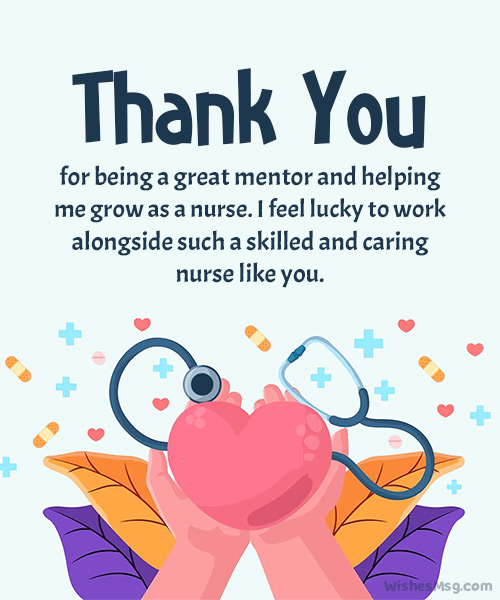 thank you note to nurse colleague