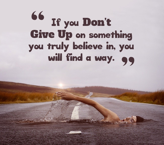 don't give up message