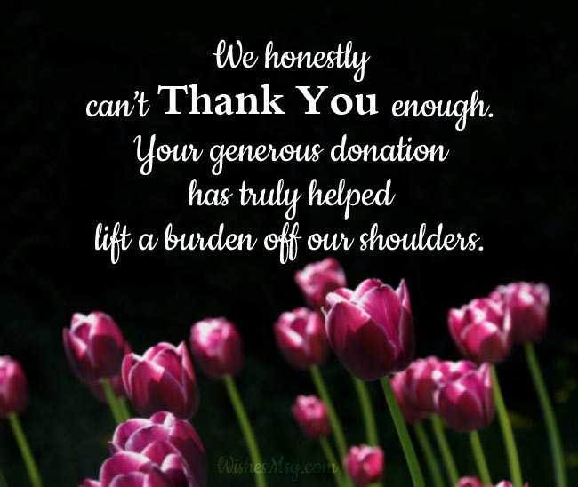 Thank You Messages For Funeral Donation
