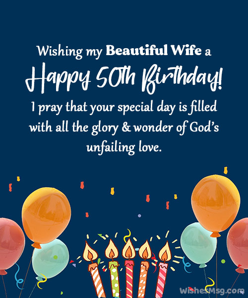 50th birthday wishes for wife