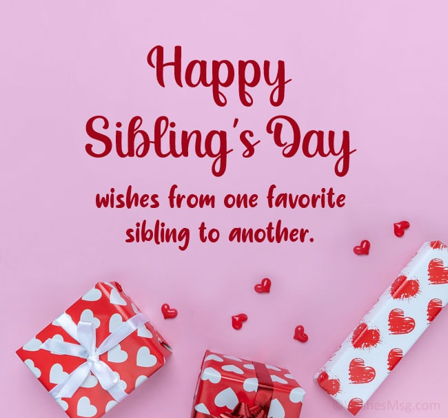 Sibling's Day Wishes