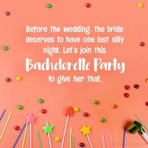 Bachelorette Party Invitation Message
