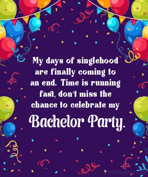 Bachelor Party Invitation Messages