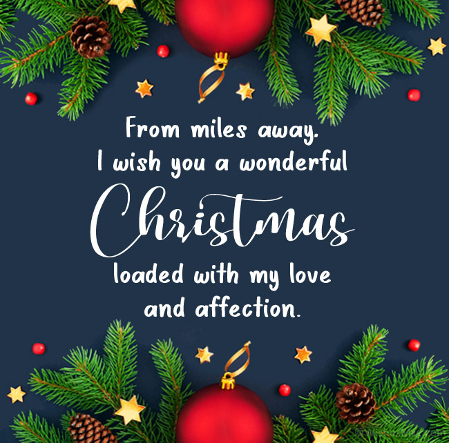christmas message for him long distance