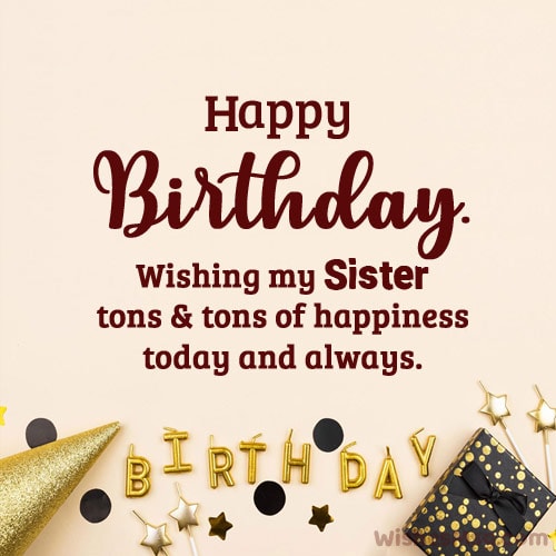 short birthday wishes for sister