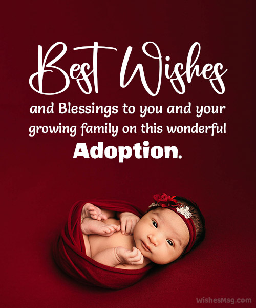 best wishes and blessings on adoption