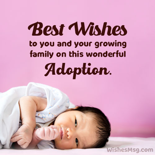 what to write in an adoption card