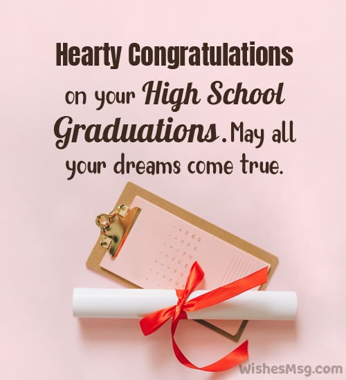 congratulations high school graduation messages