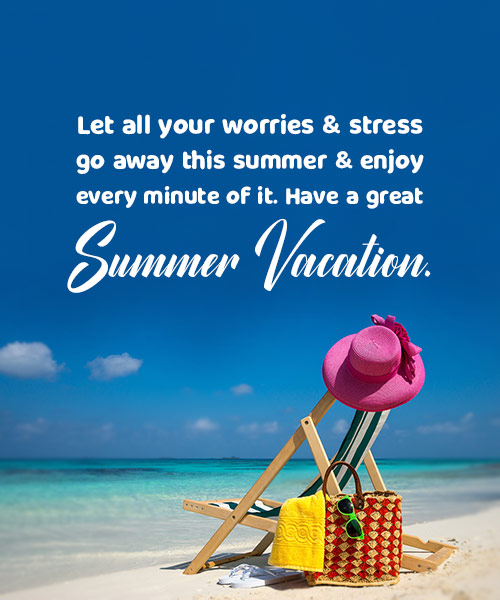 short summer vacation wishes