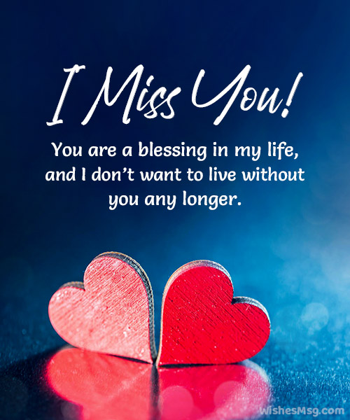 i miss you message for her