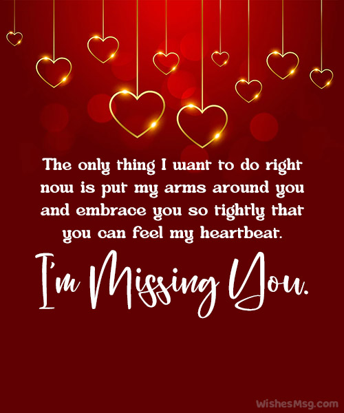 i miss you love message