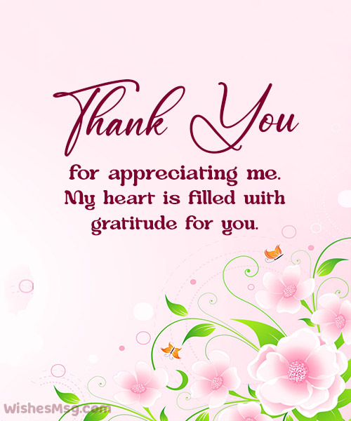 Thank You Messages for Appreciation